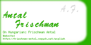 antal frischman business card